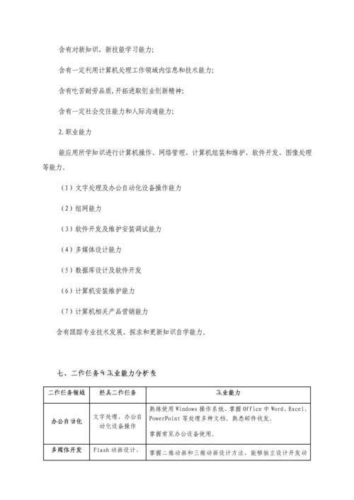 五高职计算机应用核心技术专业人才培养专业方案.docx