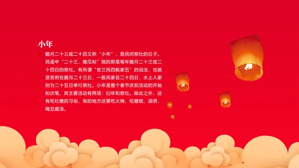 中国年春节习俗知识ppt模板