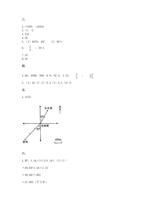 河南省平顶山市六年级下册数学期末测试卷（真题汇编）.docx