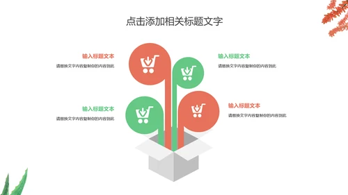 多肉植物清新述职报告动态PPT模板