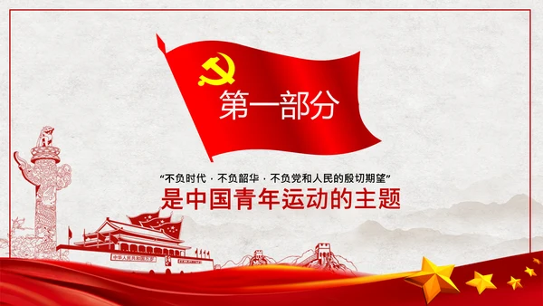 共青团青年学习共产党成立100周年讲话PPT