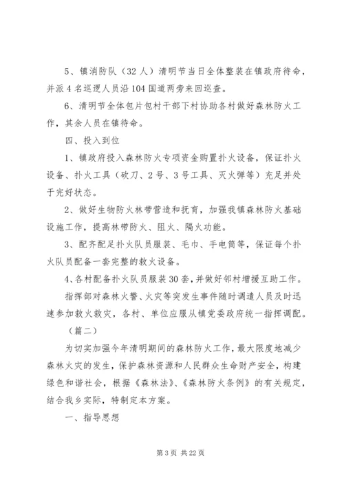 乡镇清明期间森林防火实施方案三篇.docx