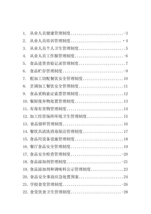学校食品卫生安全管理制度汇编(2020版).docx