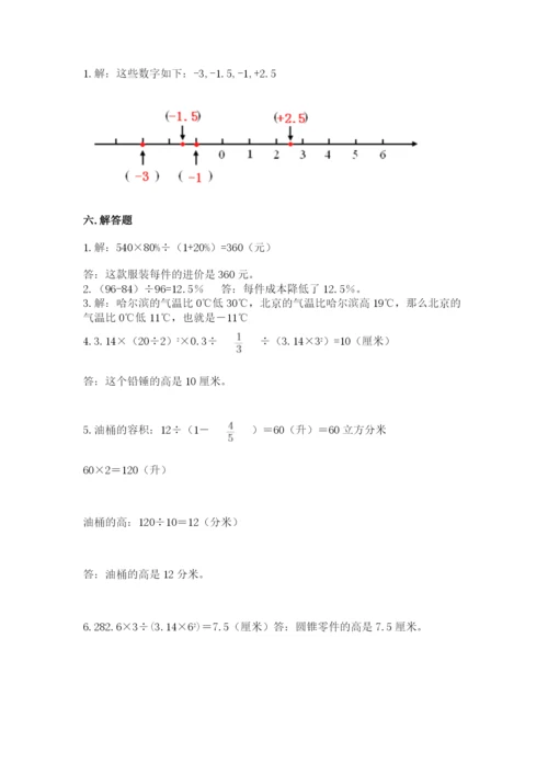 葫芦岛市小升初数学测试卷1套.docx