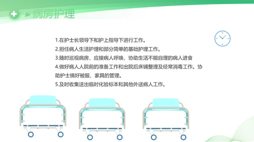 绿色清新医疗年终工作总结PPT