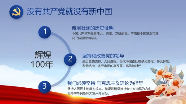 党建党支部年终工作总结汇报PPT党课