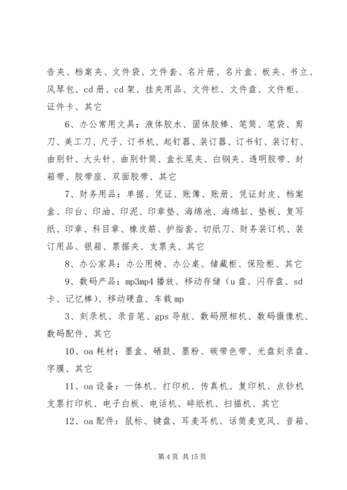 公司常用办公用品.docx
