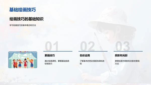 美术教学报告PPT模板