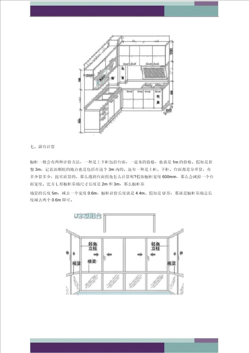 各个功能区装修材料计算方法