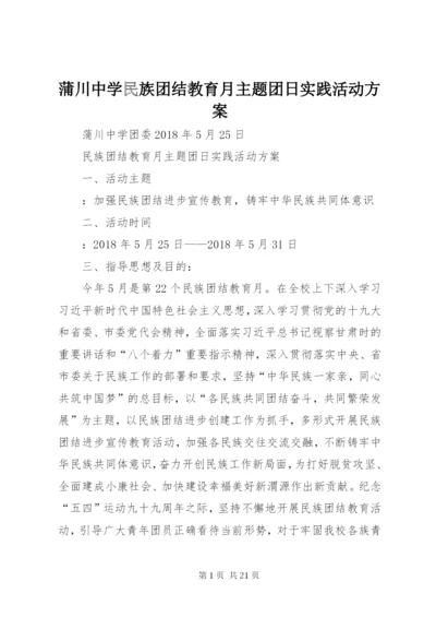 蒲川中学民族团结教育月主题团日实践活动方案.docx