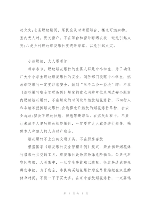 燃放烟花爆竹的安全知识.docx