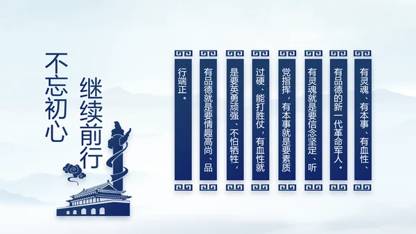 八一部队军事边防教育PPT动态模板
