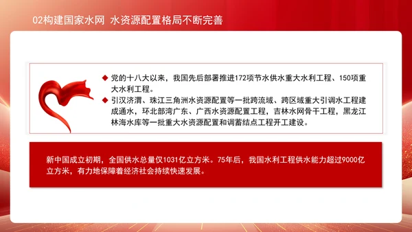 水利事业发展成就综述：为国家发展提供有力的水安全保障专题党课PPT