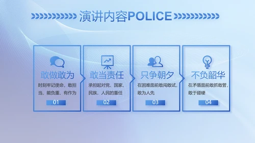 蓝色大气公安警察工作汇报动态PPT