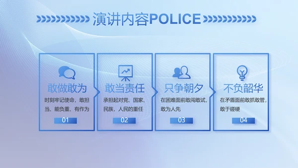 蓝色大气公安警察工作汇报动态PPT
