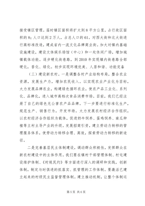 国家级小城镇综合改革试点镇工作汇报 (4).docx
