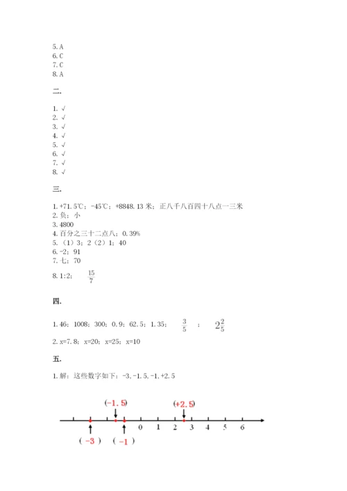 小学毕业班数学检测题精品【能力提升】.docx