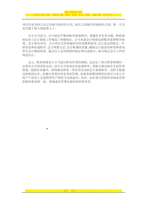 小公司财务管理的建议.docx