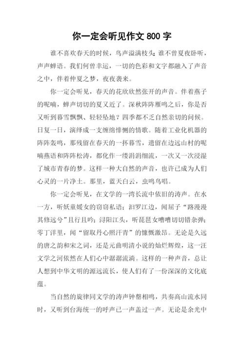 你一定会听见作文800字.docx
