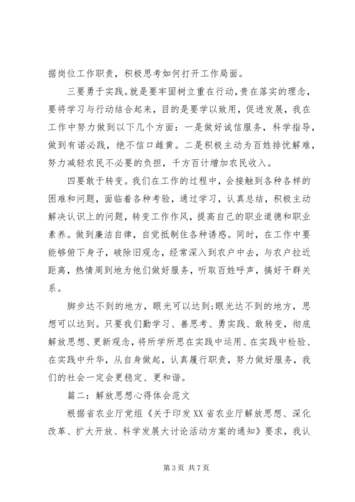 解放思想心得体会范文.docx