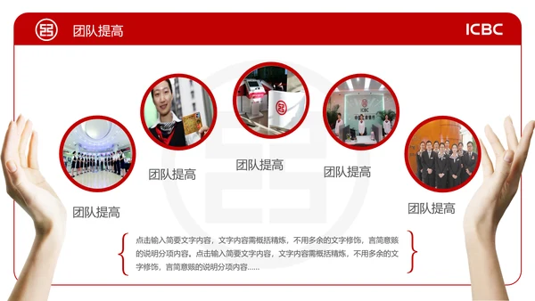 中国工商银行工行工作总结汇报PPT模板