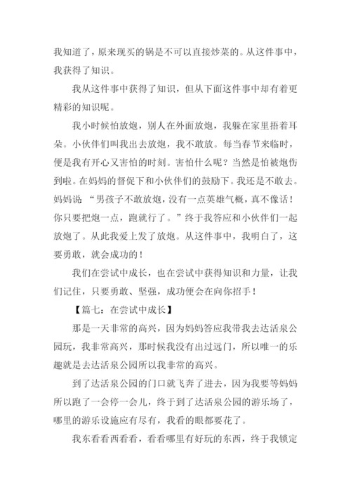 在尝试中成长作文450字.docx