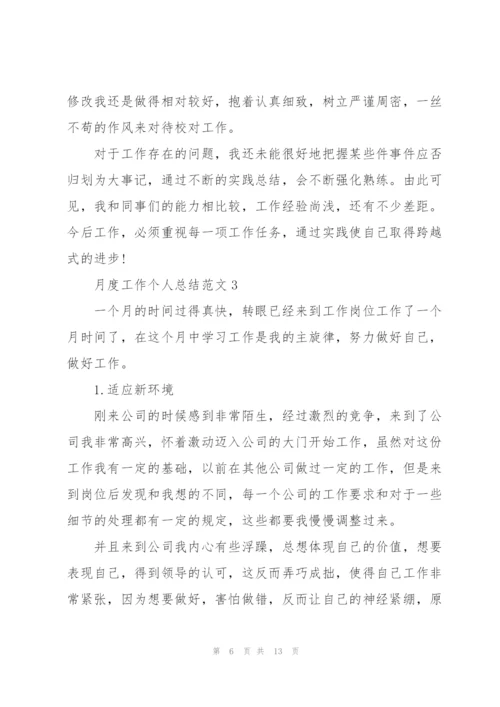 月度工作个人总结报告范文.docx