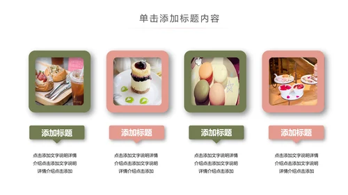 餐饮美食甜品店茶餐厅下午茶PPT动态模板