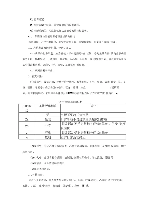 心房颤动分级诊疗技术方案