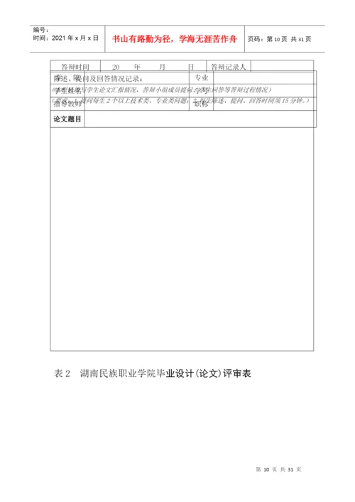 湖南民族职业学院论文技能考核标准(刘珊)-教师专业.docx