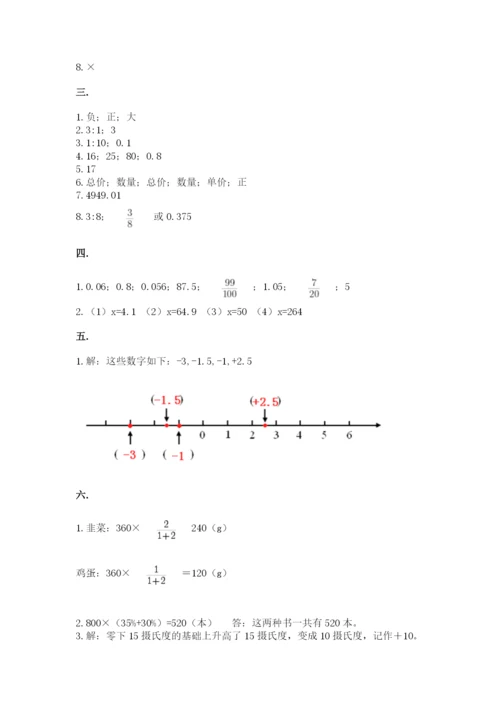 北师大版六年级数学下学期期末测试题附答案.docx