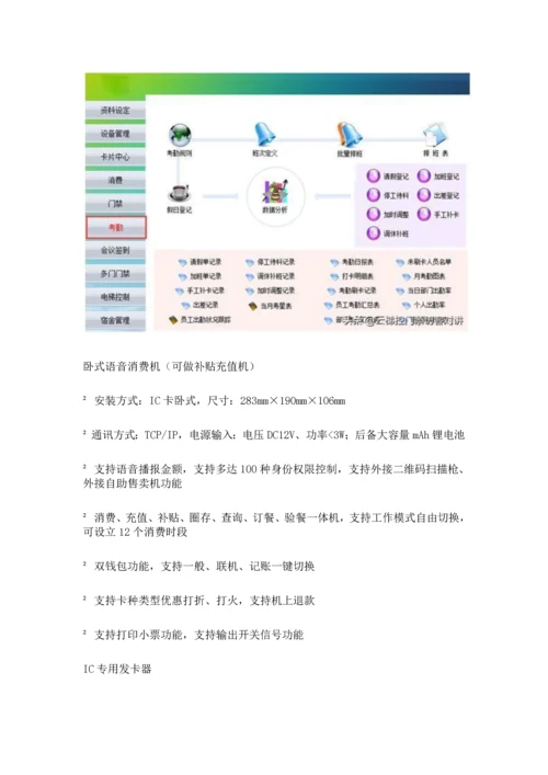 含电子班牌考勤消费巡更充值查询门禁学校企业一卡通应用方案.docx