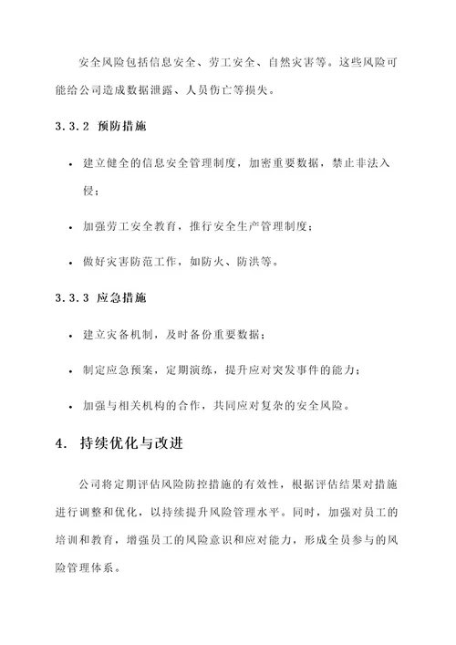 公司管理风险防控措施方案