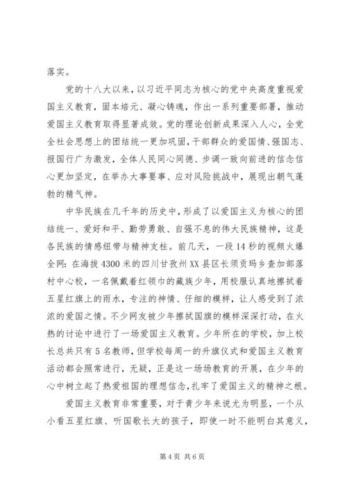 新时代爱国主义教育实施纲要学习心得个人感悟3篇.docx