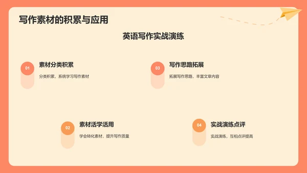 红色插画风学生英语学习成果汇报展示PPT模板