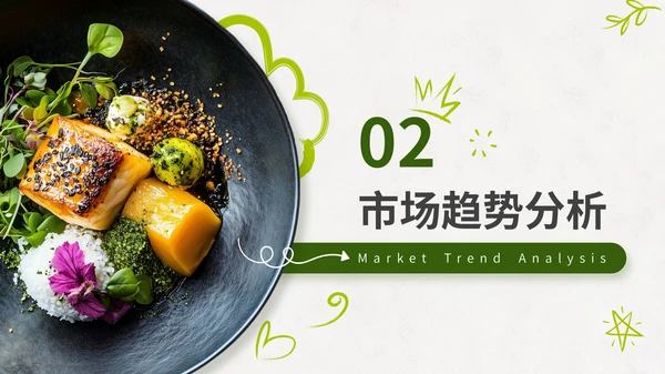 绿色商务风餐饮项目营销策划通用PPT模板