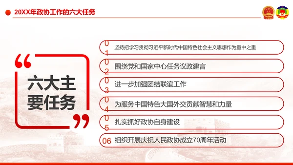 全国两会之政协工作报告学习解读PPT模板