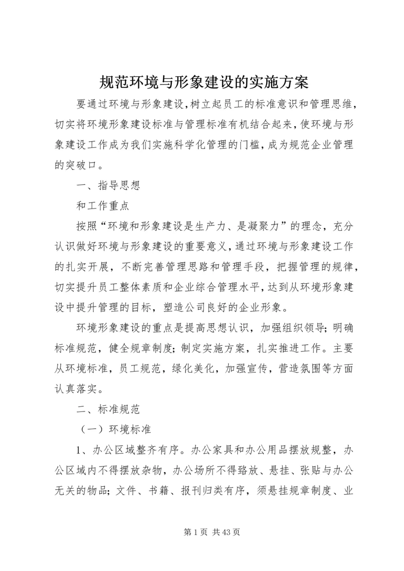 规范环境与形象建设的实施方案.docx