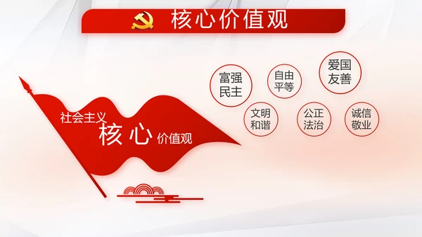 红色大气党支部党建学习教育活动动态PPT模板