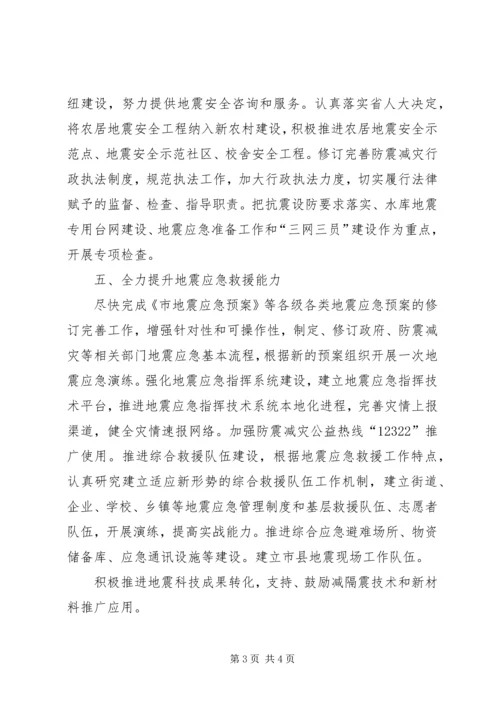民政局落实防震减灾工作计划.docx