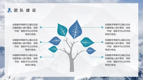雪山工作计划汇报年度总结通用PPT模板
