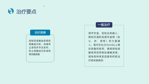 蓝色简约插画痛风性关节炎护理培训ppt