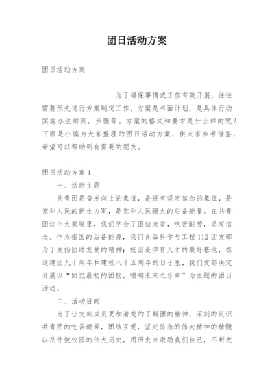 团日活动方案.docx