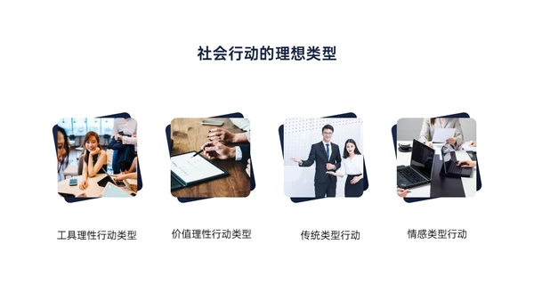 黄蓝色简约商务形状组织社会学理论PPT课件政务服务
