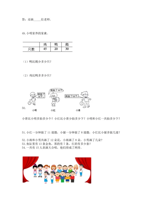 一年级下册数学解决问题100道（典型题）word版.docx