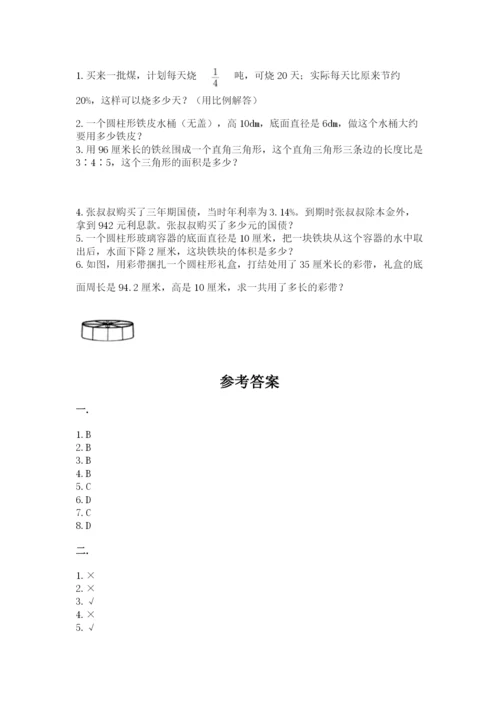 北京版数学小升初模拟试卷（典优）.docx