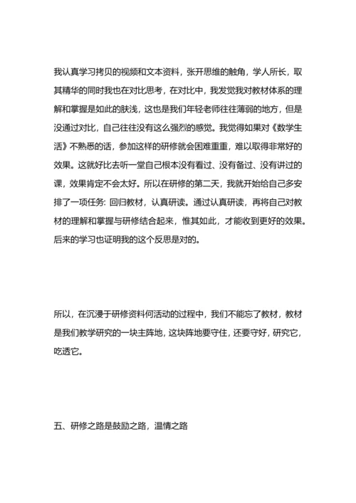 初中数学国培研修总结.docx