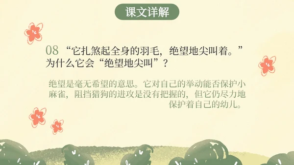 部编版四年级上册麻雀课件PPT模板