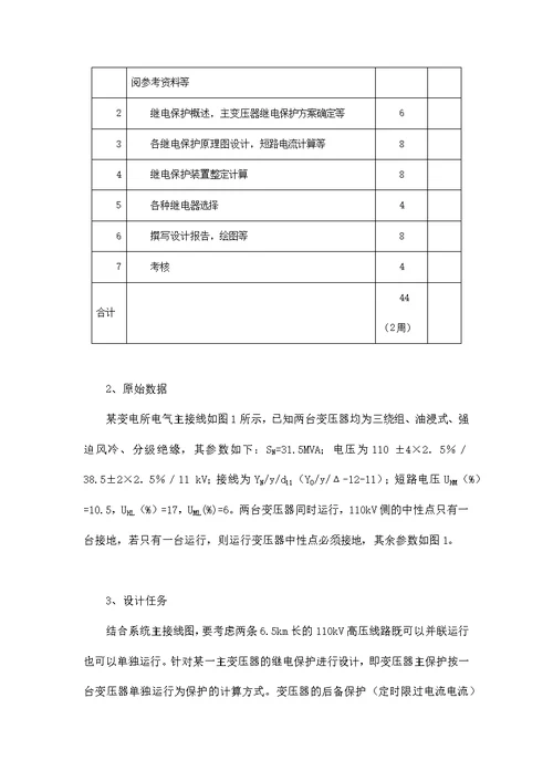 电力变压器继电保护设计