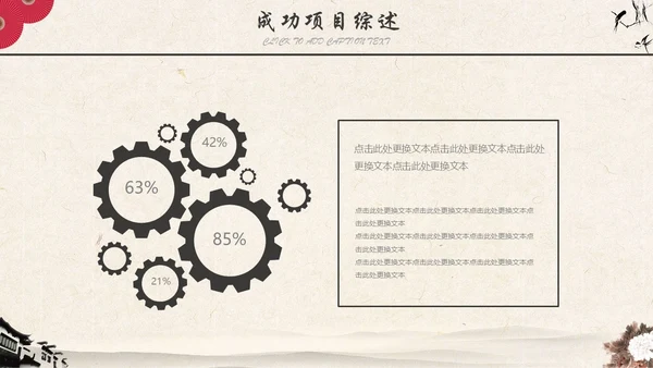 古典水墨仙鹤封面工作汇报通用PPT模板
